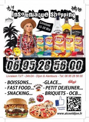 ALCOOL et pizza LIVRAISON DIJON - CIGARETTE LIVRAISON DIJON - LIVRAISON JOUR ET NUIT SUR DIJON